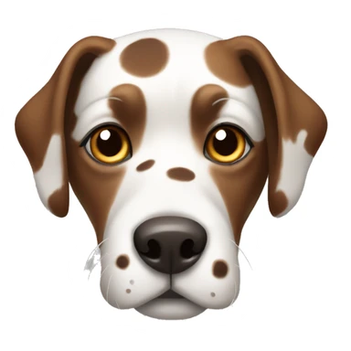 dog with brown and white spots  sticker
