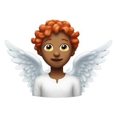 angel with red hair sticker