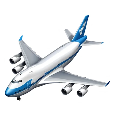 Boeing 747 jumbo jet with distinctive hump sticker