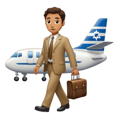 A Jewish salesman walking onto a plane sticker