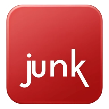 create a emoji that has the word "Junk" in a red circle with a line through it - this means "No junk" Make sure the word is readable through the red line sticker