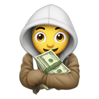 Robber Holding A Money Bag sticker