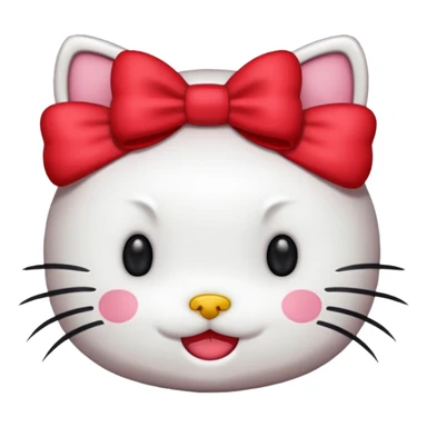 As un emoji de Hello Kitty más parecido  a la Hello Kitty sticker