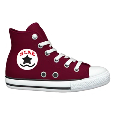 Burgundy Converse  sticker