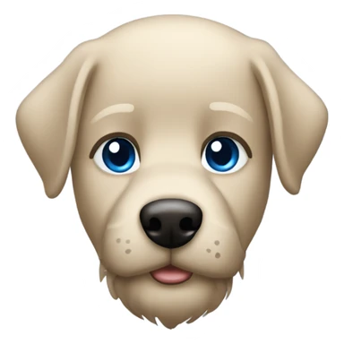 beard man black hair blue eyes black Labrador  sticker