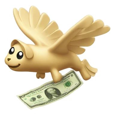 Money flying sticker