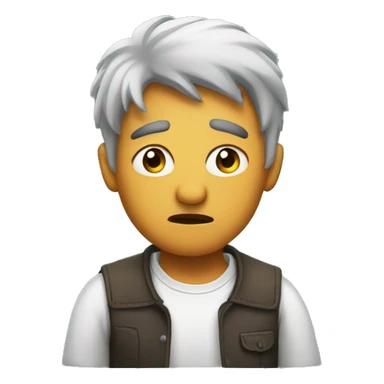 annoyed person looking to the side sticker