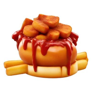 Currywurst mit pommes sticker