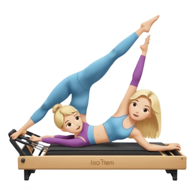 a girl on the reform is doing Pilates sticker