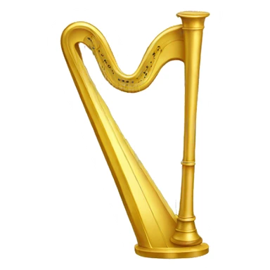 a gold harp sticker