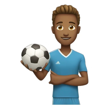 a soccer player with a reward sticker