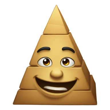 Pyramid with a devious grin sticker