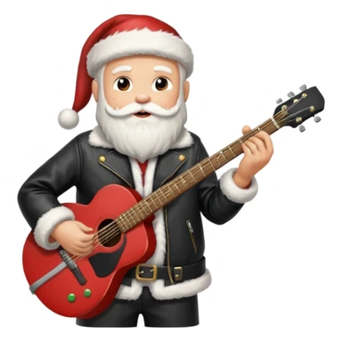 rock n roll santa sticker
