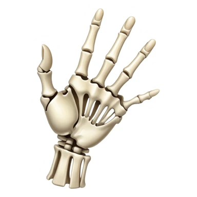 Chrome Skeleton hand flipping middle finger sticker