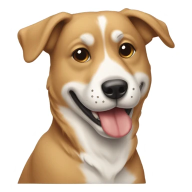 Perro con un hueso  sticker