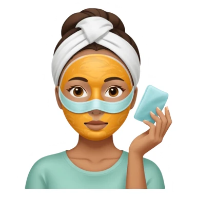 Perempuan lagi selfcare (tapi yang lebih ketutup) fokus di muka sticker