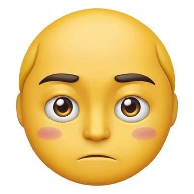 Traditional emoji with annoyed side eye sticker