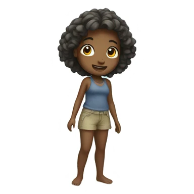 Girl in the ocean on an Island  sticker