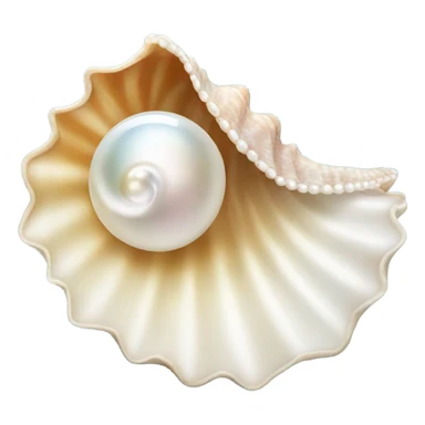 open seashell with a pearl inside  sticker