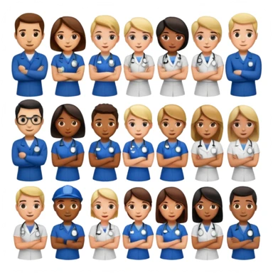 professions in different poses sticker