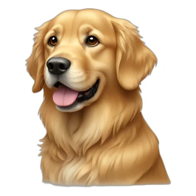 full body golden retriever sticker