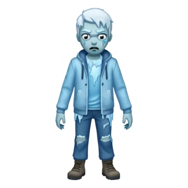 ice zombie full body sticker