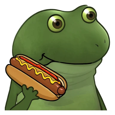 hot dog with chocolate  sticker