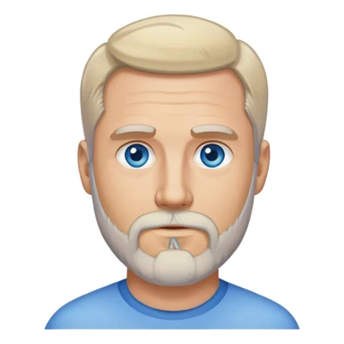50 year old man light hair stubbled beard blue eyes clean haircut sticker