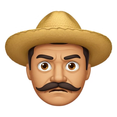 angry mexican with mustache  sticker