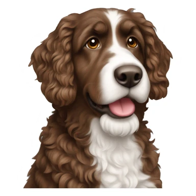 2 brown Aussiedoodles sticker