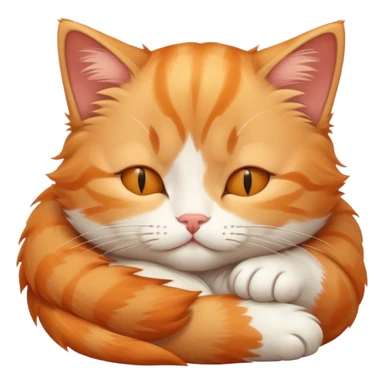 Sleepy cozy kitten sticker