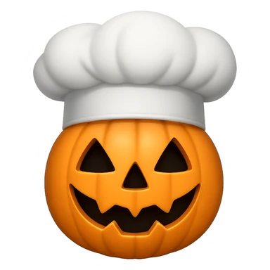 halloween emoji with chef hat, remove background sticker