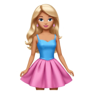 barbie girl different dresses sticker