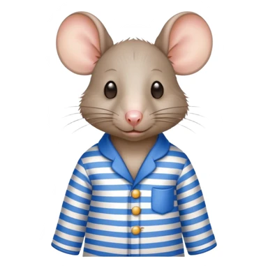 A rat in pajamas  sticker