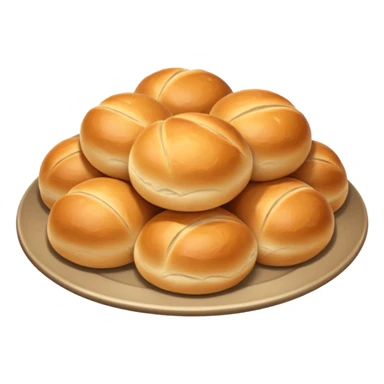 A plate of bread rolls sticker