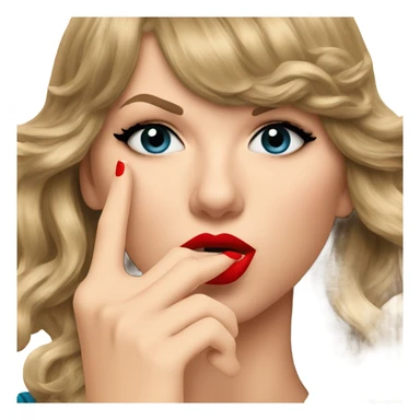 Taylor Swift doing the shh gesture sticker