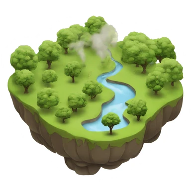Landscape with trees and smoke sticker