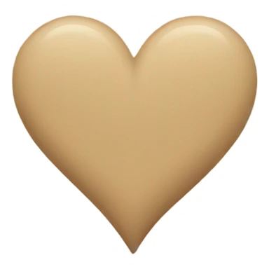 Beige heart sticker