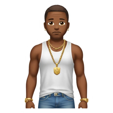 Create a GTA CJ - Carl Johnson from GTA San Andreas emoji for a teams chat but make it more original style to the game - make it more realistic to the GTA San Andreas game graphics sticker