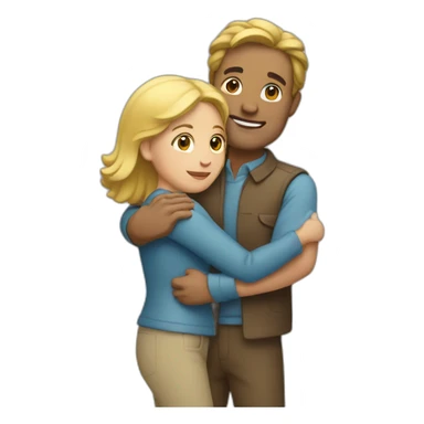 Man holding a woman sticker