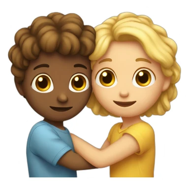 deux personnes qui se font un calin sticker