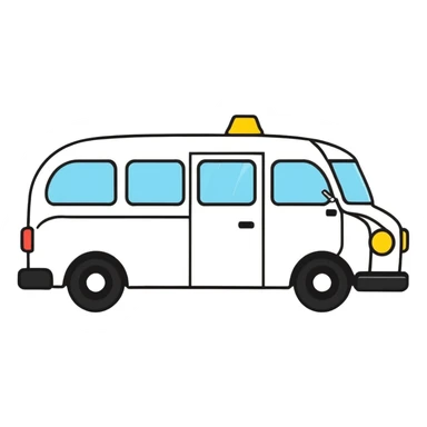 Black van taxi sticker