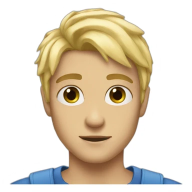 Blonde au yeux bleu sticker