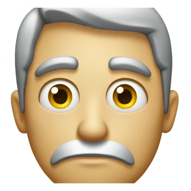 Rolling eyes with annoyed face sticker