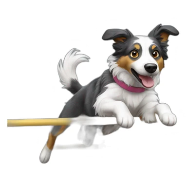 agility Aussie dog sticker