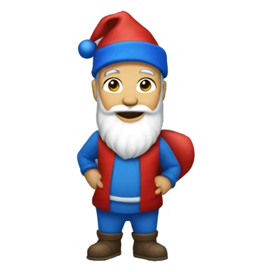asian santa with blue hat sticker