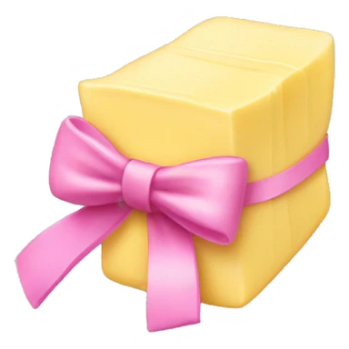 Stick of butter with pink bow sticker