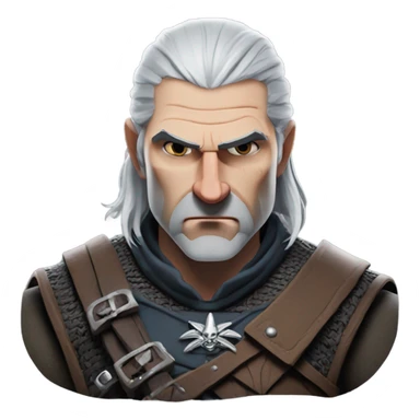geralt with a doubtful face sticker