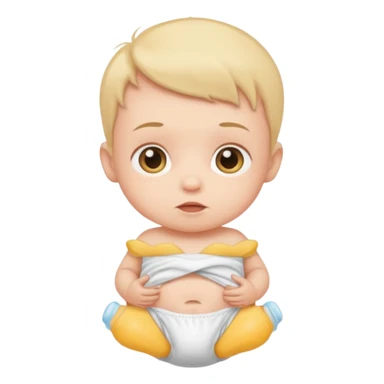 Baby in diapers sticker