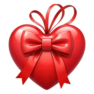 Heart wicht a bow sticker